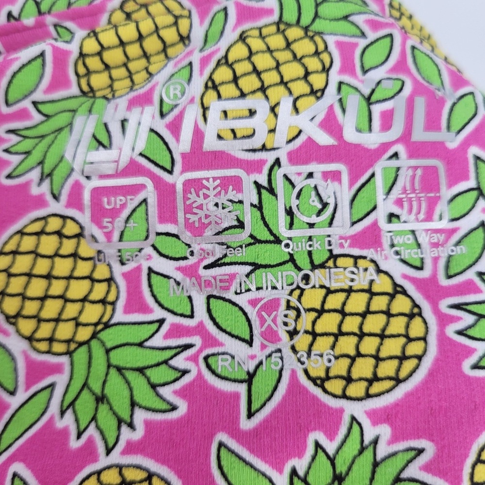 IBKUL Womens XS Pink Pineapple Print Cooling Performance Active Shorts UPF 50+
